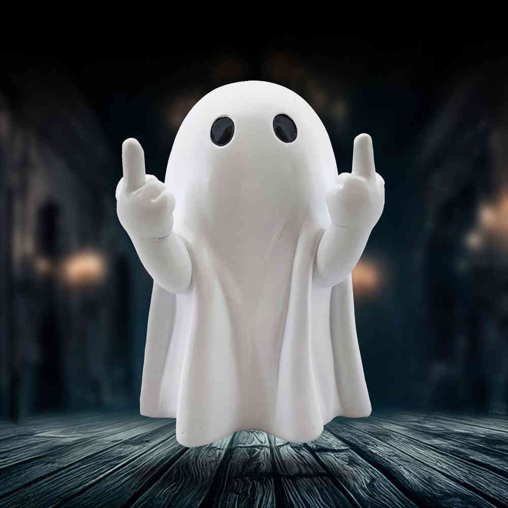Nemesis Now - Phantom Flip (White) Figurine - Blanc